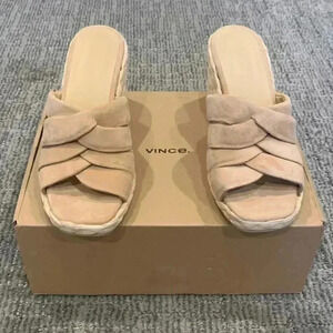 Vince Gilian Suede Wedge Sandal